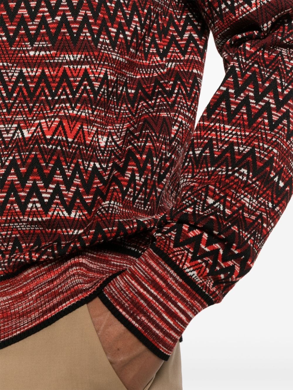 zigzag crew-neck jumper - 5