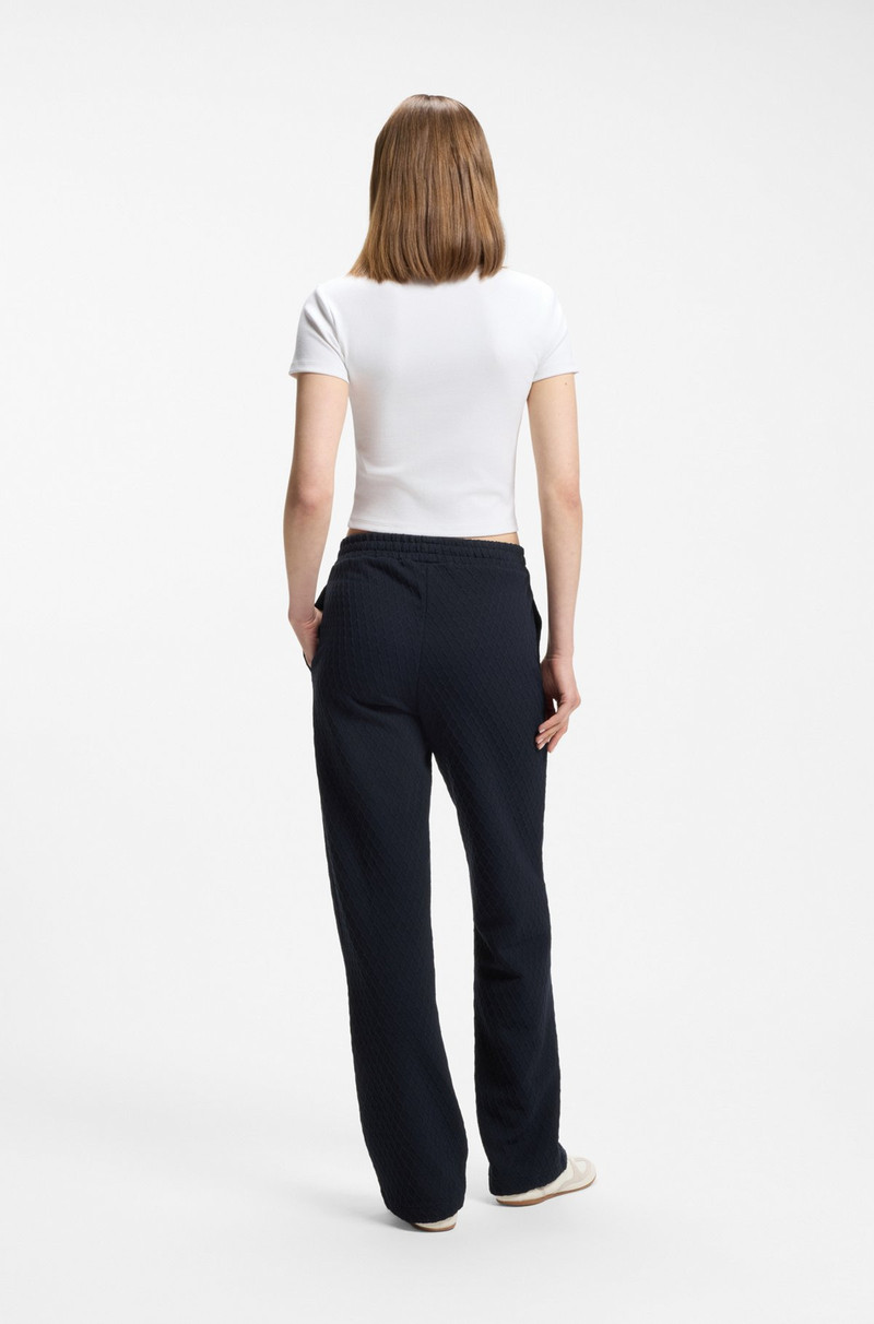 STRAIGHT-FIT TRACK PANTS IN DIAMOND JACQUARD 4