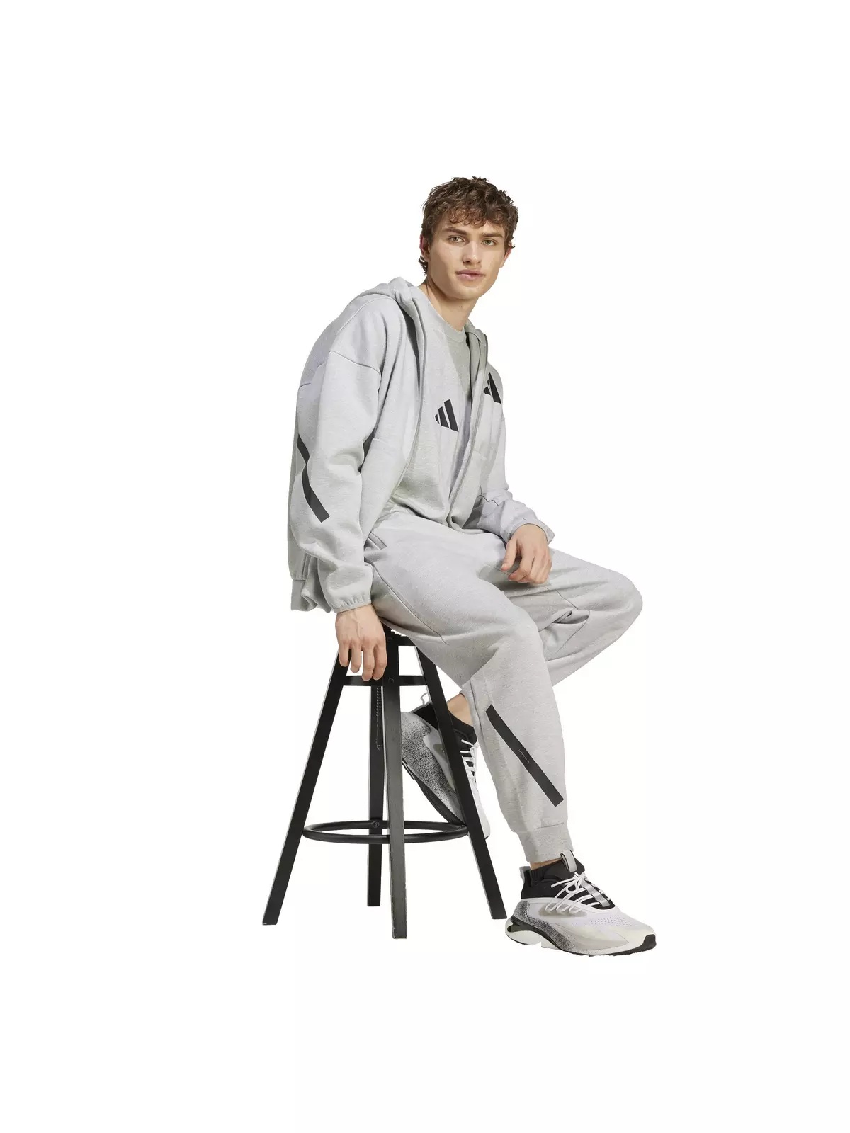 Men's Z.N.E. Full-Zip Hooded Track Jacket - Grey - 5