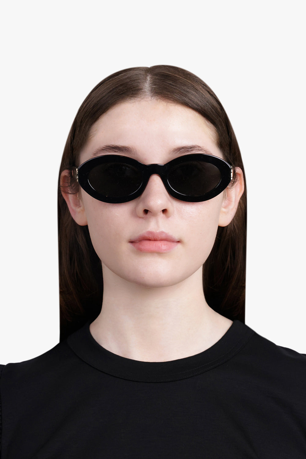 SL M136 MONOGRAMME ACETATE SUNGLASSES | BLACK + LIGHT GOLD/BLACK - 4