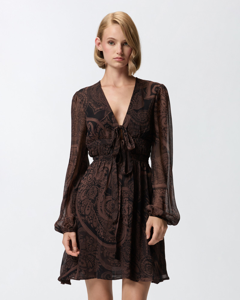 PINKO MINI DRESS WITH CASHMERE PRINT outlook