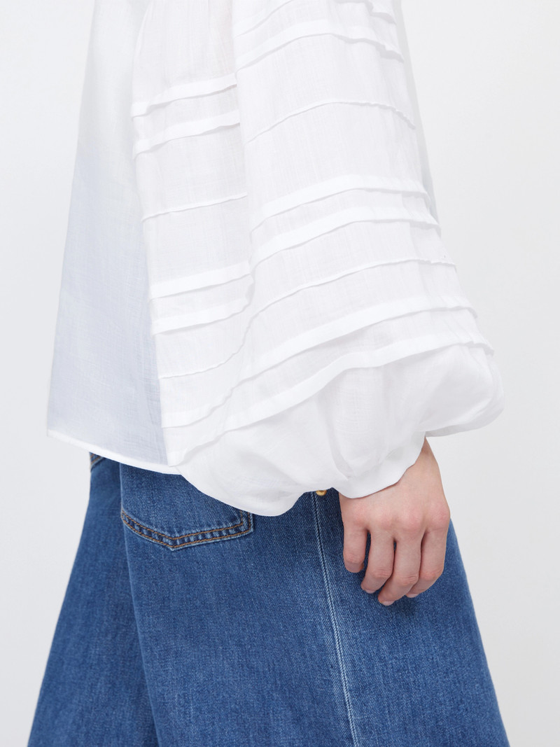 PAESE Ramie gauze blouse - WHITE 5