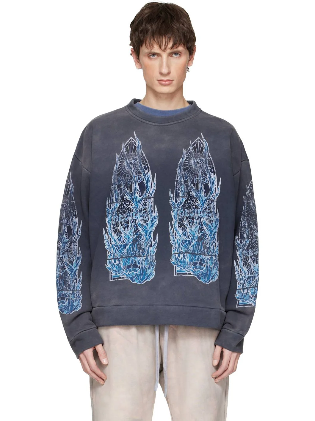 Navy Flame Glass Sweatshirt - 1
