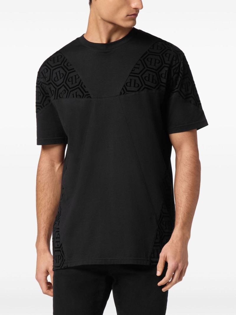 logo-panel cotton t-shirt 3