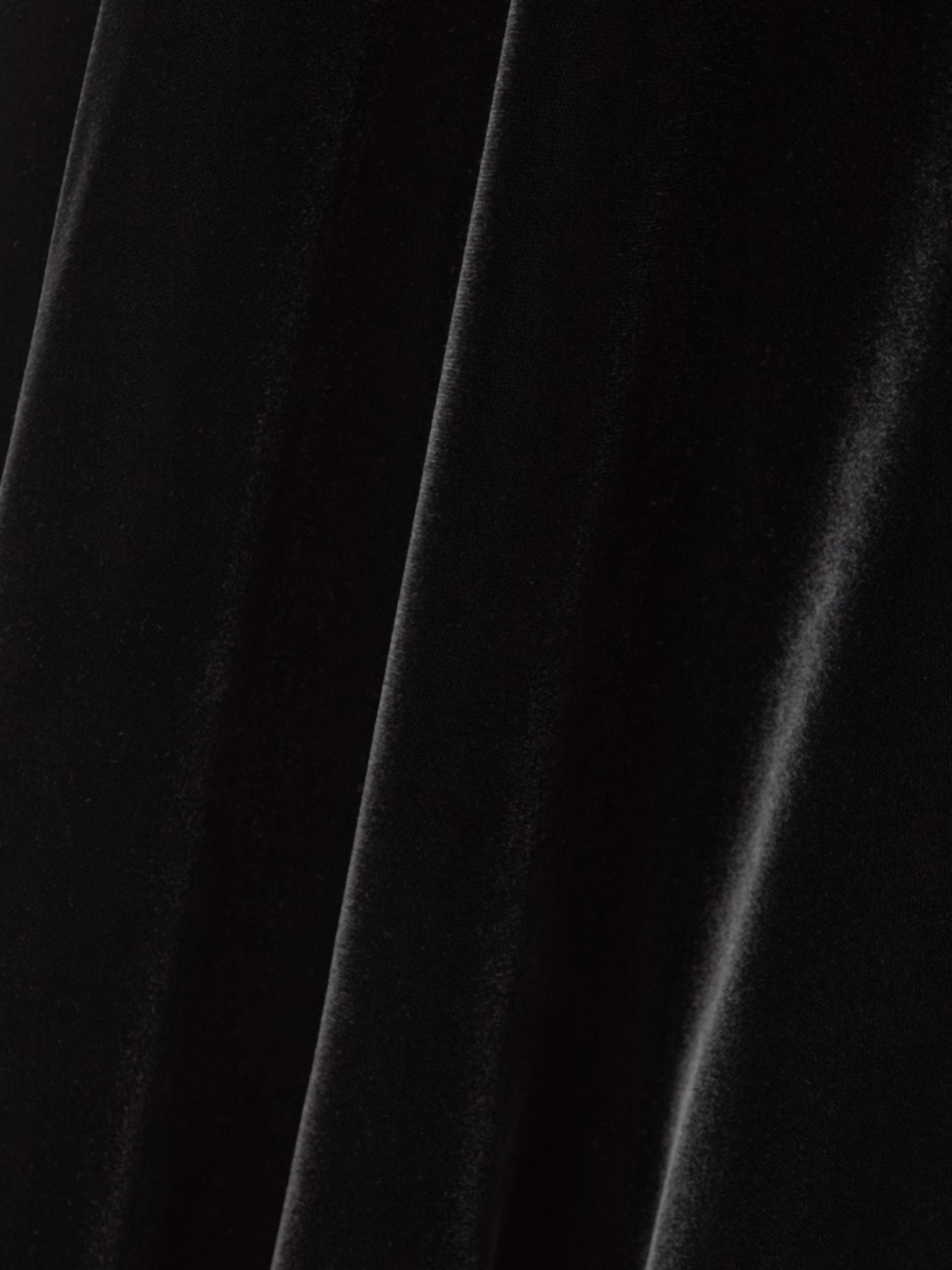 Asymmetric velvet skirt Black - 5