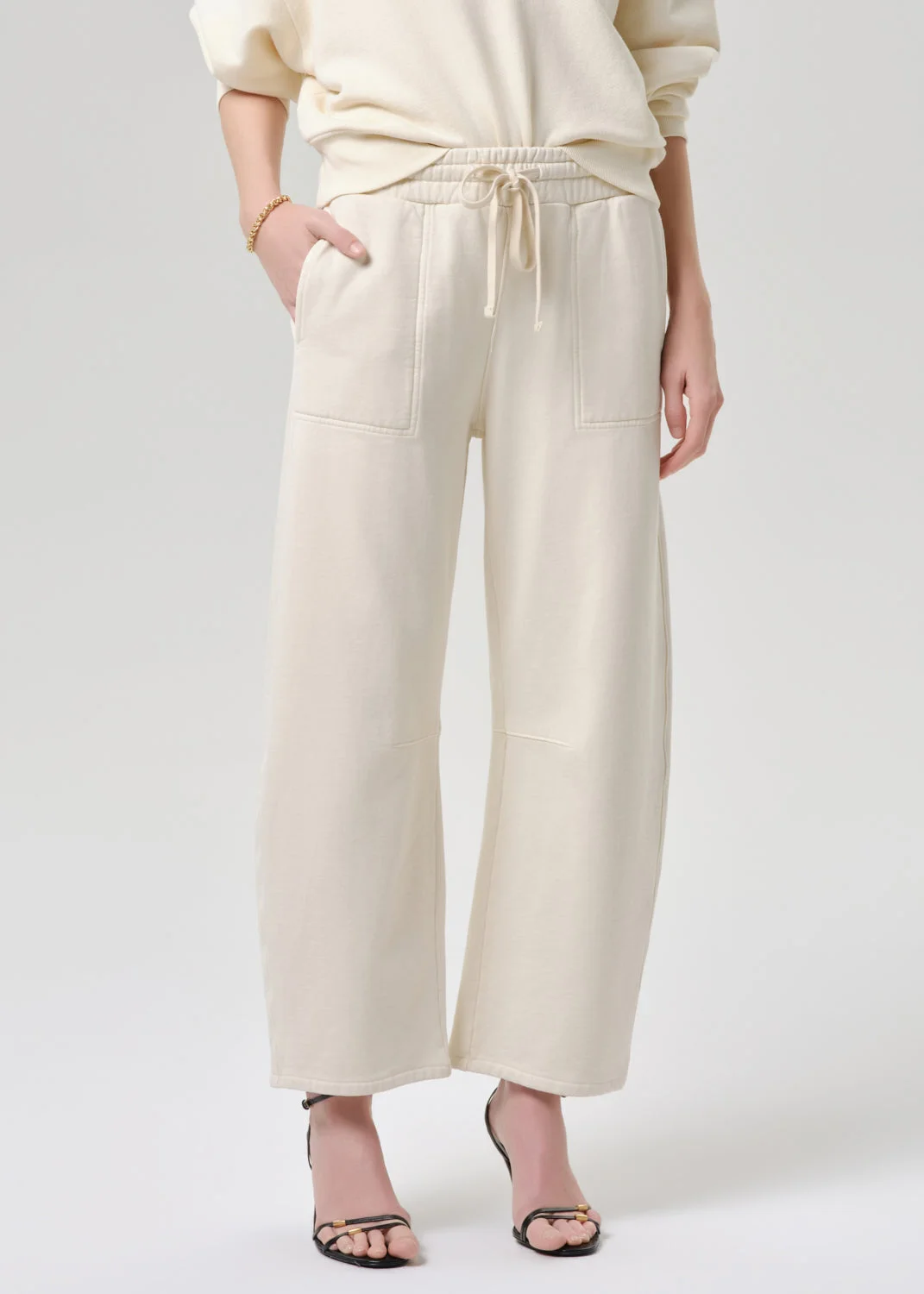 Freya Sweatpant In Cream - 1