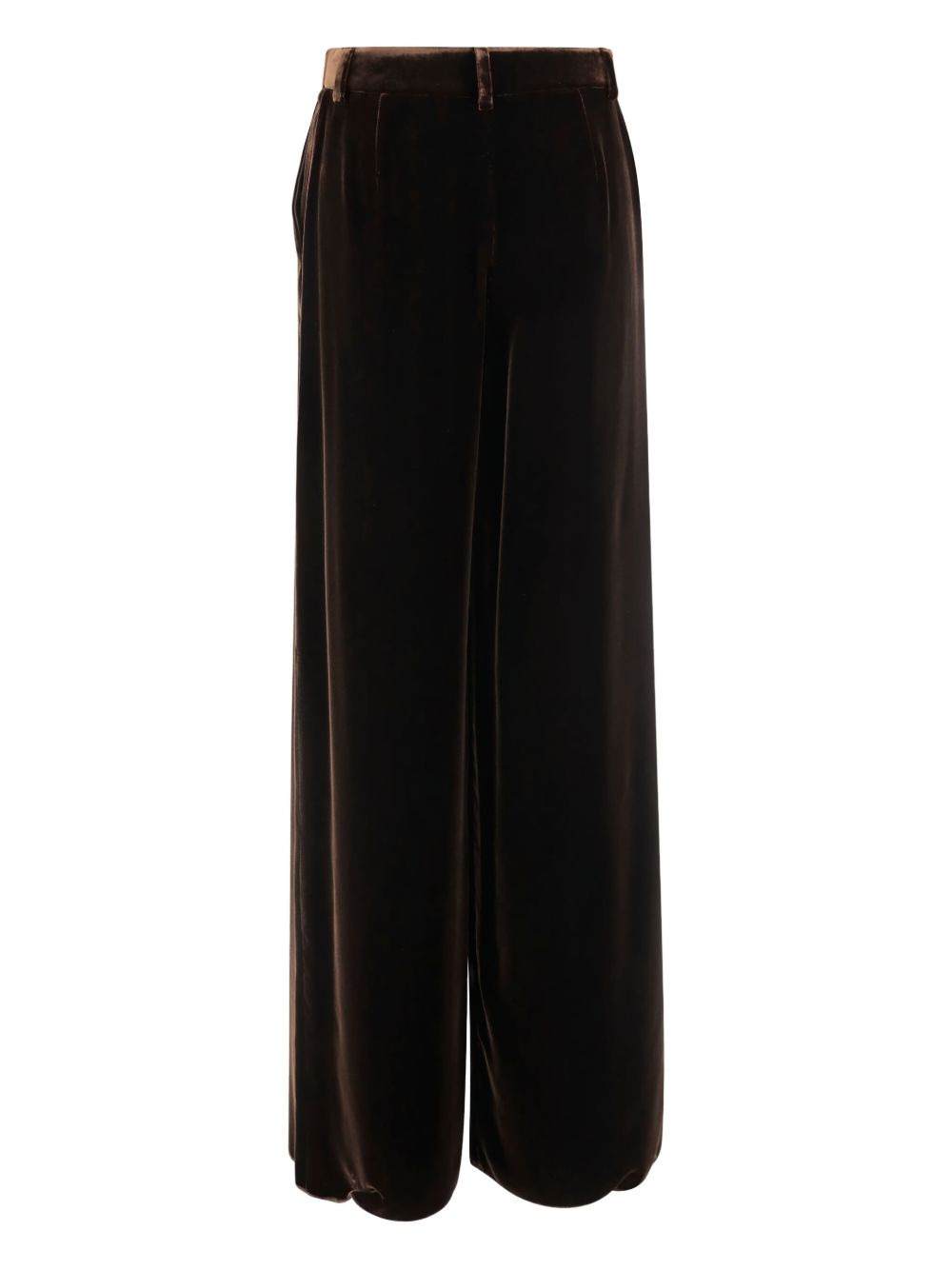 velvet high-waist trousers - 2