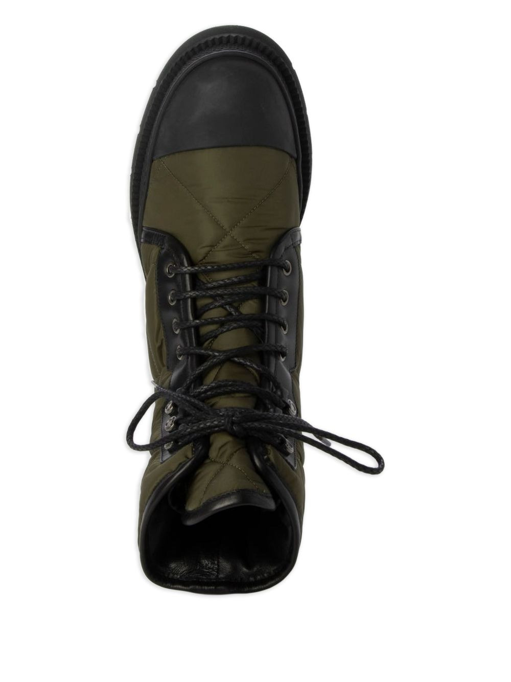 quilted lace-up boots - 4