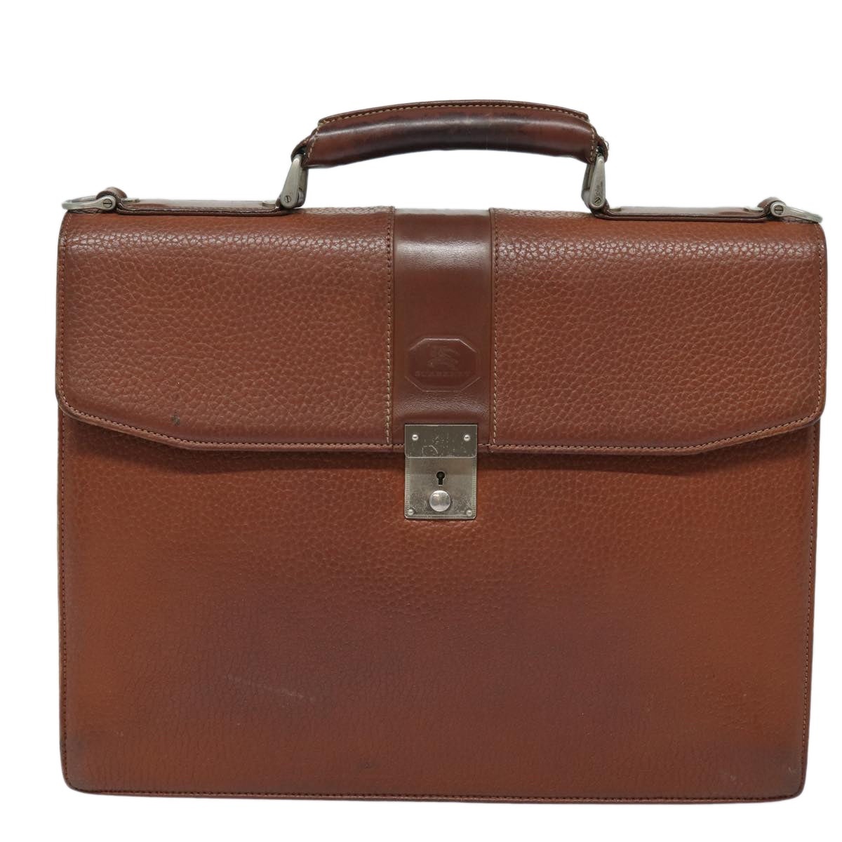 Burberry Hand Bag Leather Brown - 2