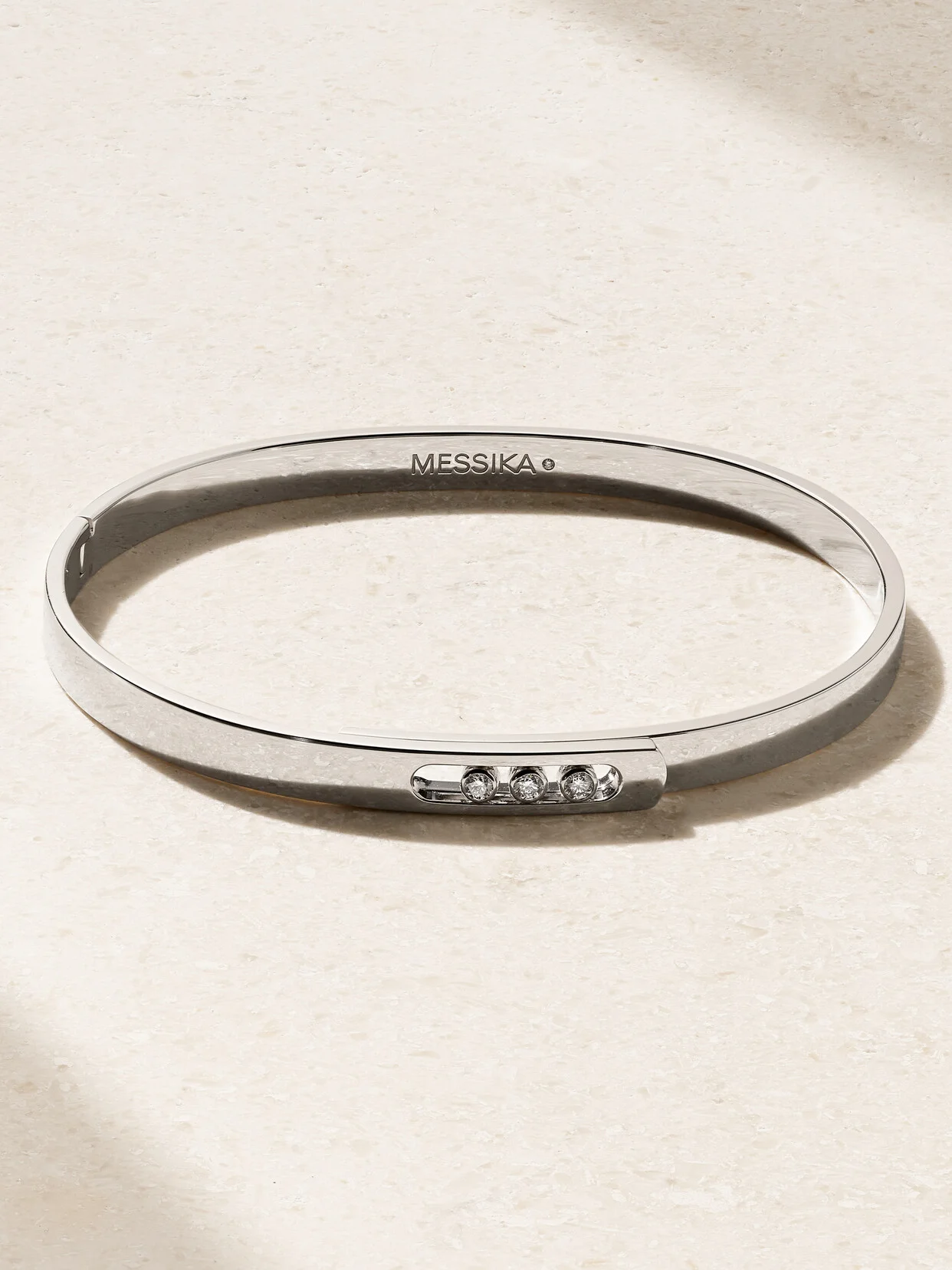 Move Noa 18-karat White Gold Diamond Bangle - 1