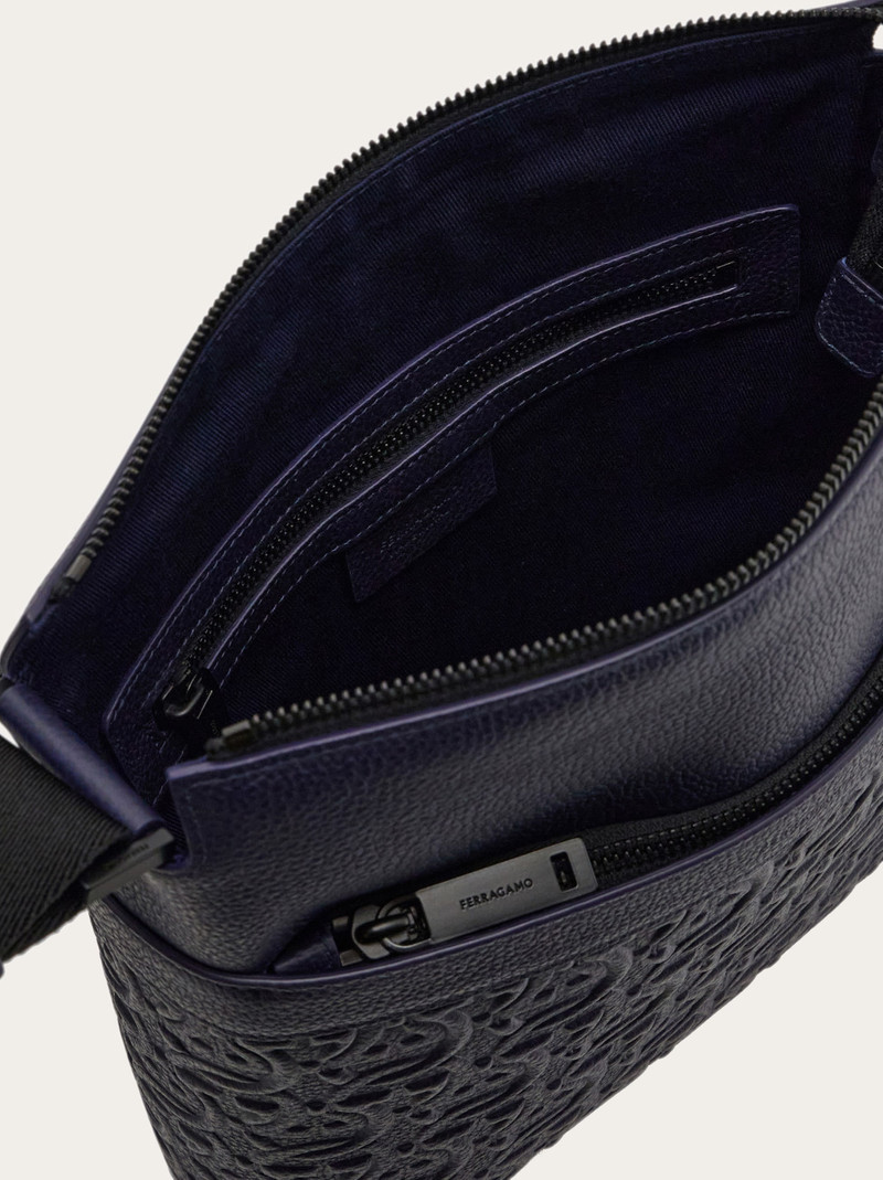 Embossed Gancini crossbody bag 5