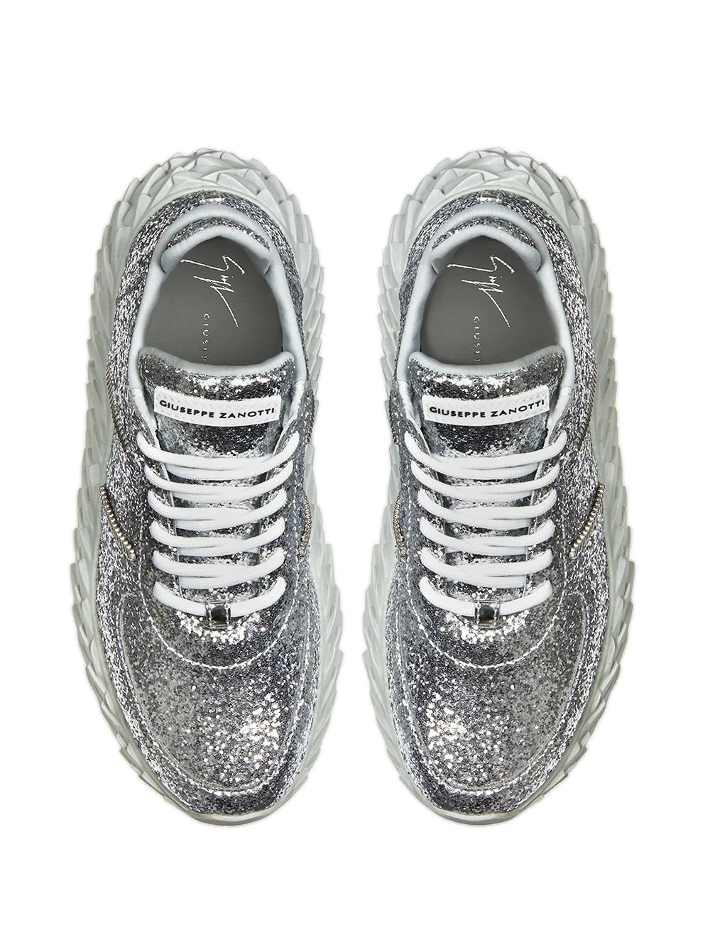 glitter low-top sneakers - 4