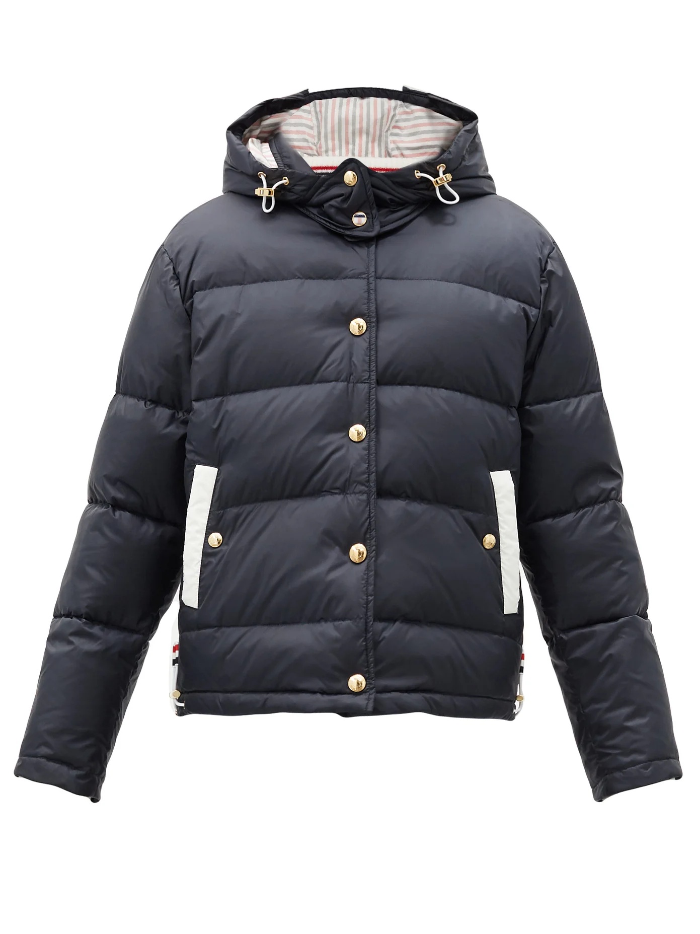 Hooded quilted down-filled jacket - 1