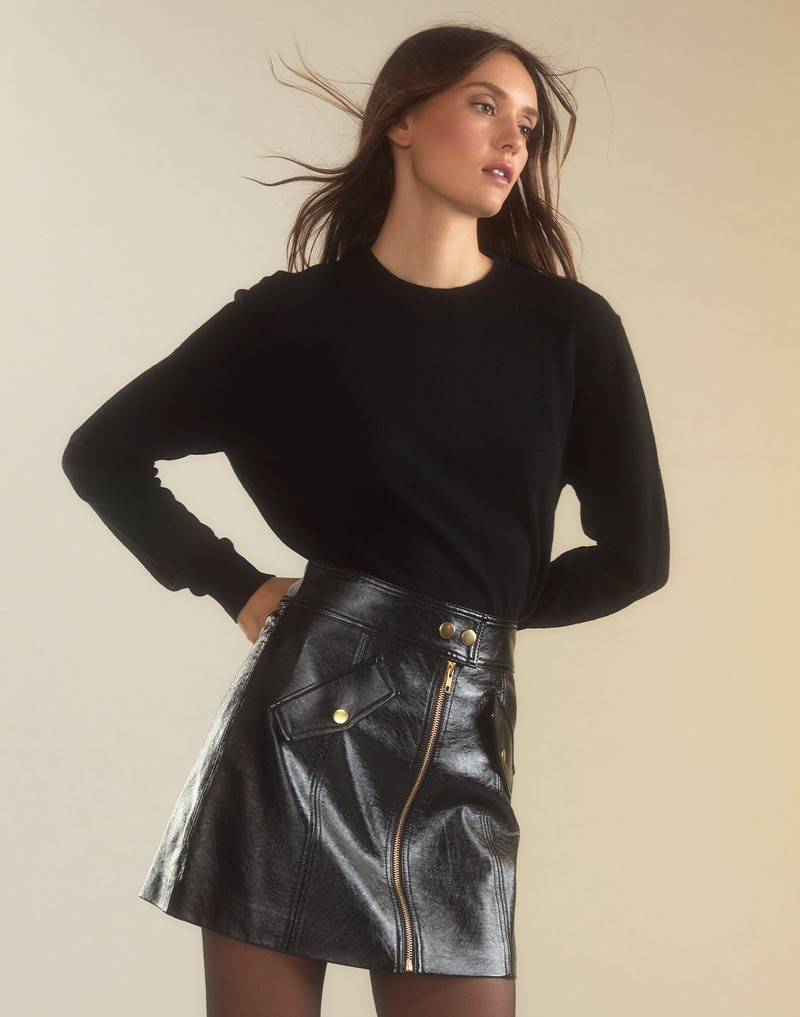 Harper Vegan Leather Skirt 1