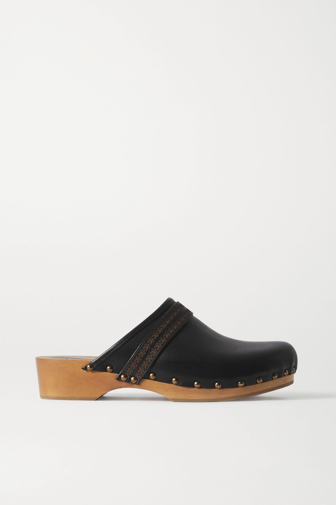 Thalie studded leather clogs - 1