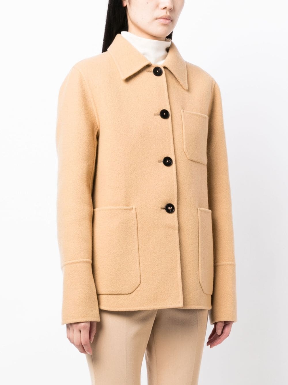 single-breasted wool jacket - 3
