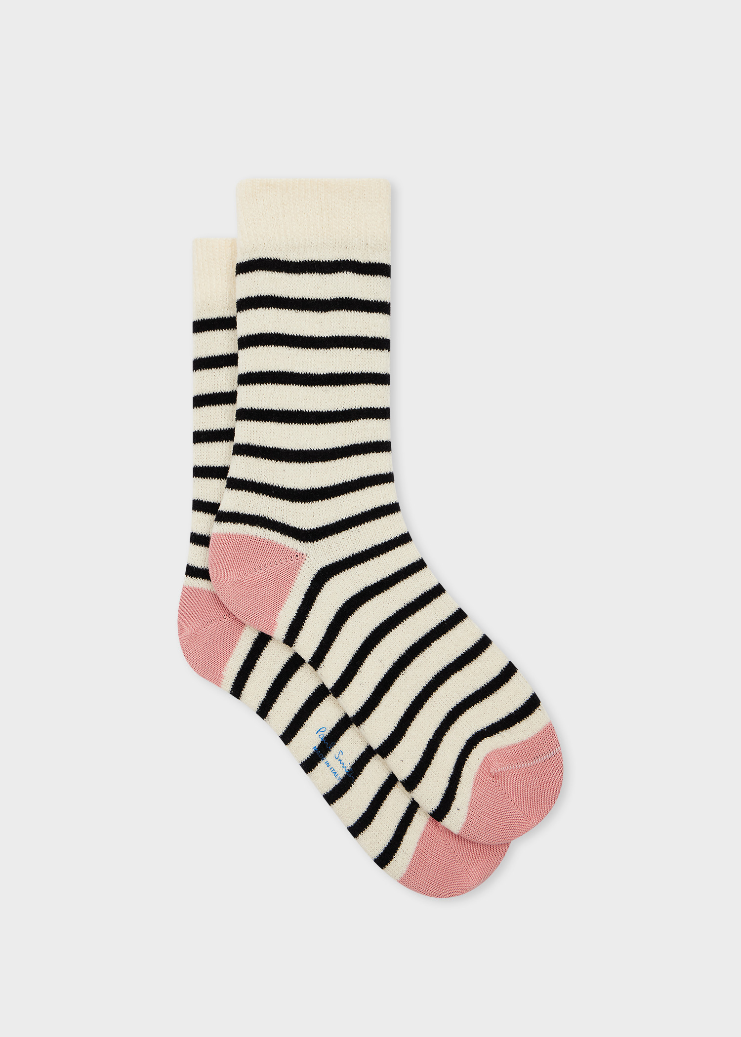 Women's Cream Stripe Socks - 1