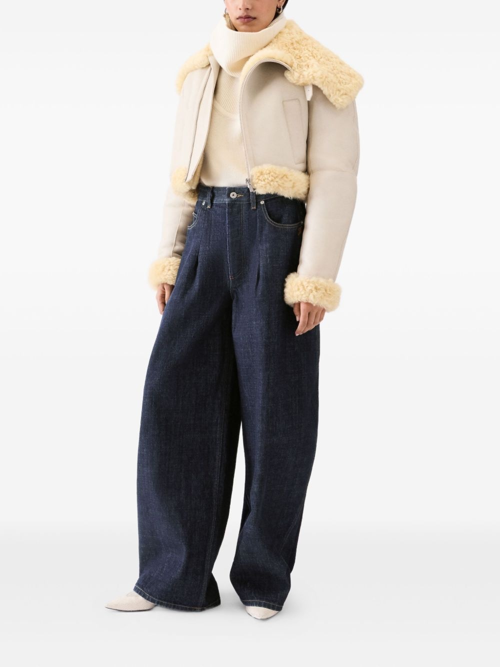 Le De-Nîmes Ovalo pleated jeans - 2