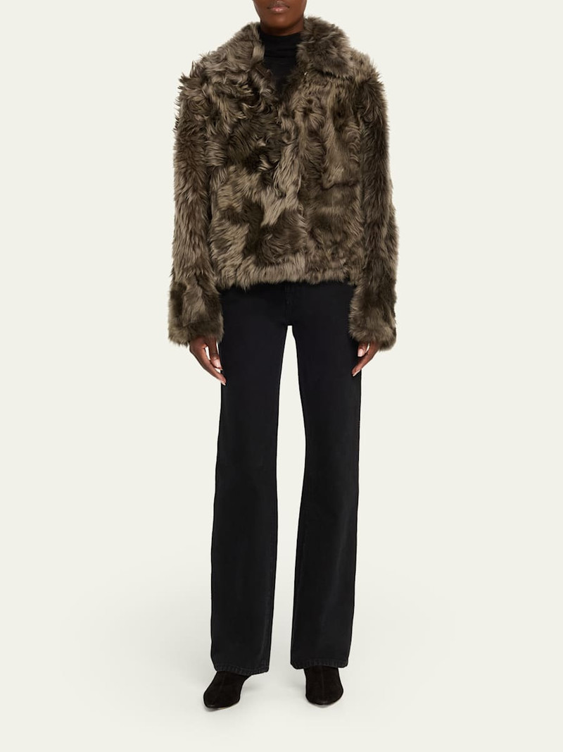 Yves Salomon Short Lamb Shearling Jacket outlook