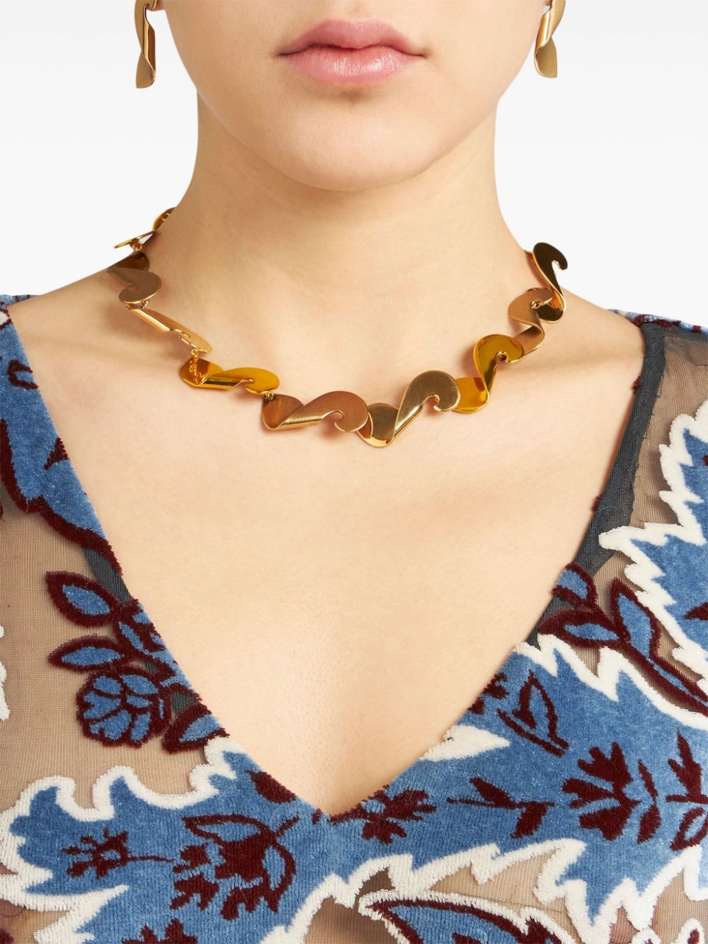 Paisley logo-charm necklace - 3