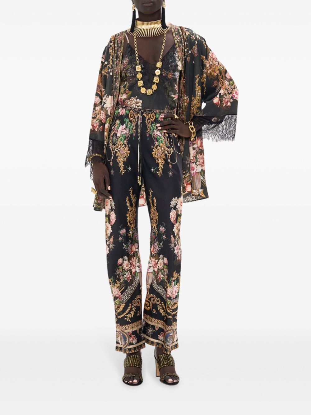 graphic-print trousers - 2