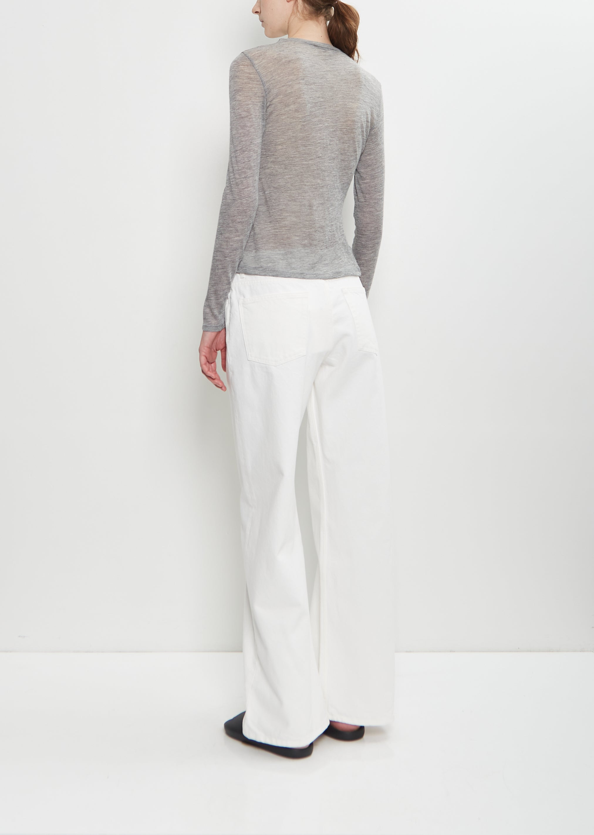 Iverness Cashmere Top — Grey Melange - 3
