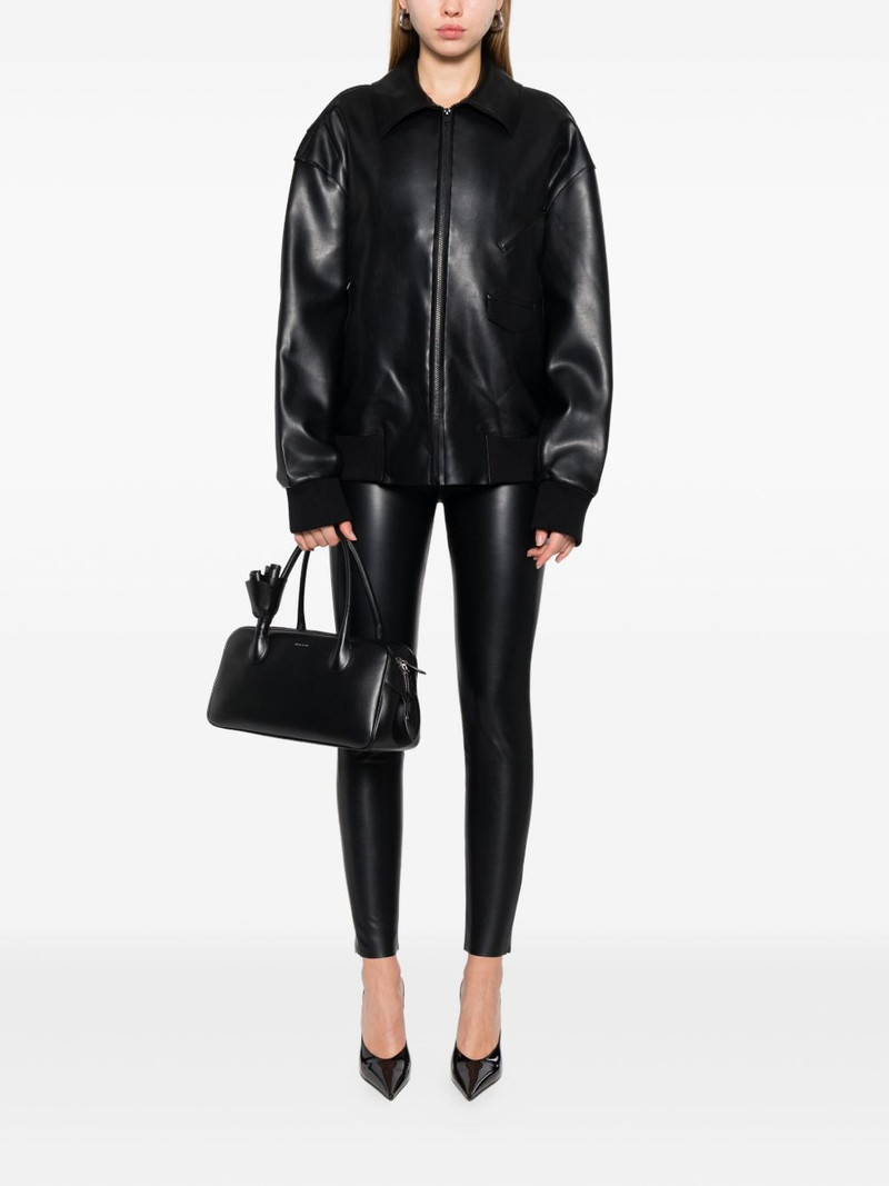NORMA KAMALI Norma faux-leather shirt jacket outlook