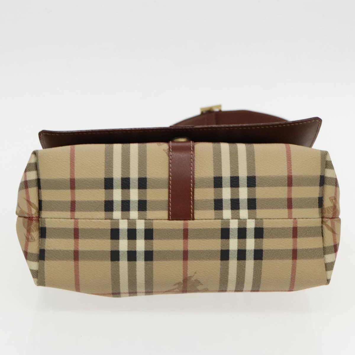 Burberry Nova Check Shoulder Bag Pvc Leather Beige - 5