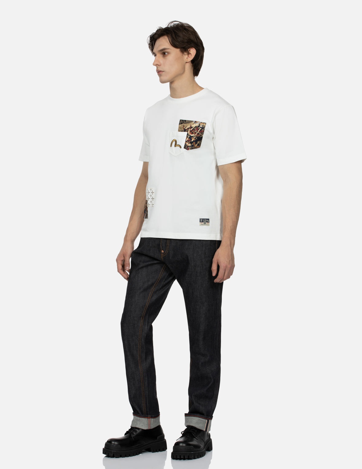 Seagull Embroidery and Brocade Patched Carrot Fit Denim Jeans #2017 - 4