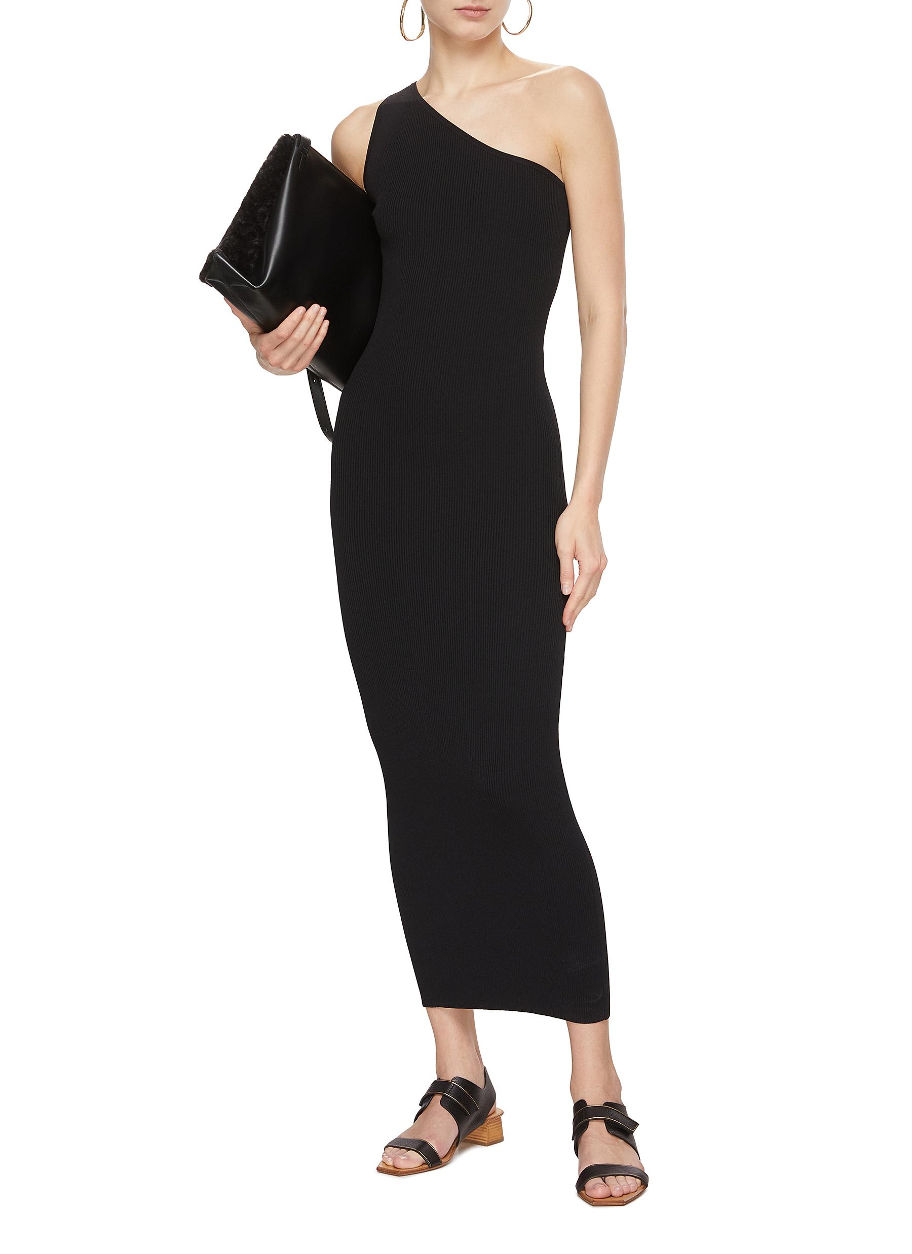 Totême RIBBED ONE SHOULDER DRESS, lanecrawford