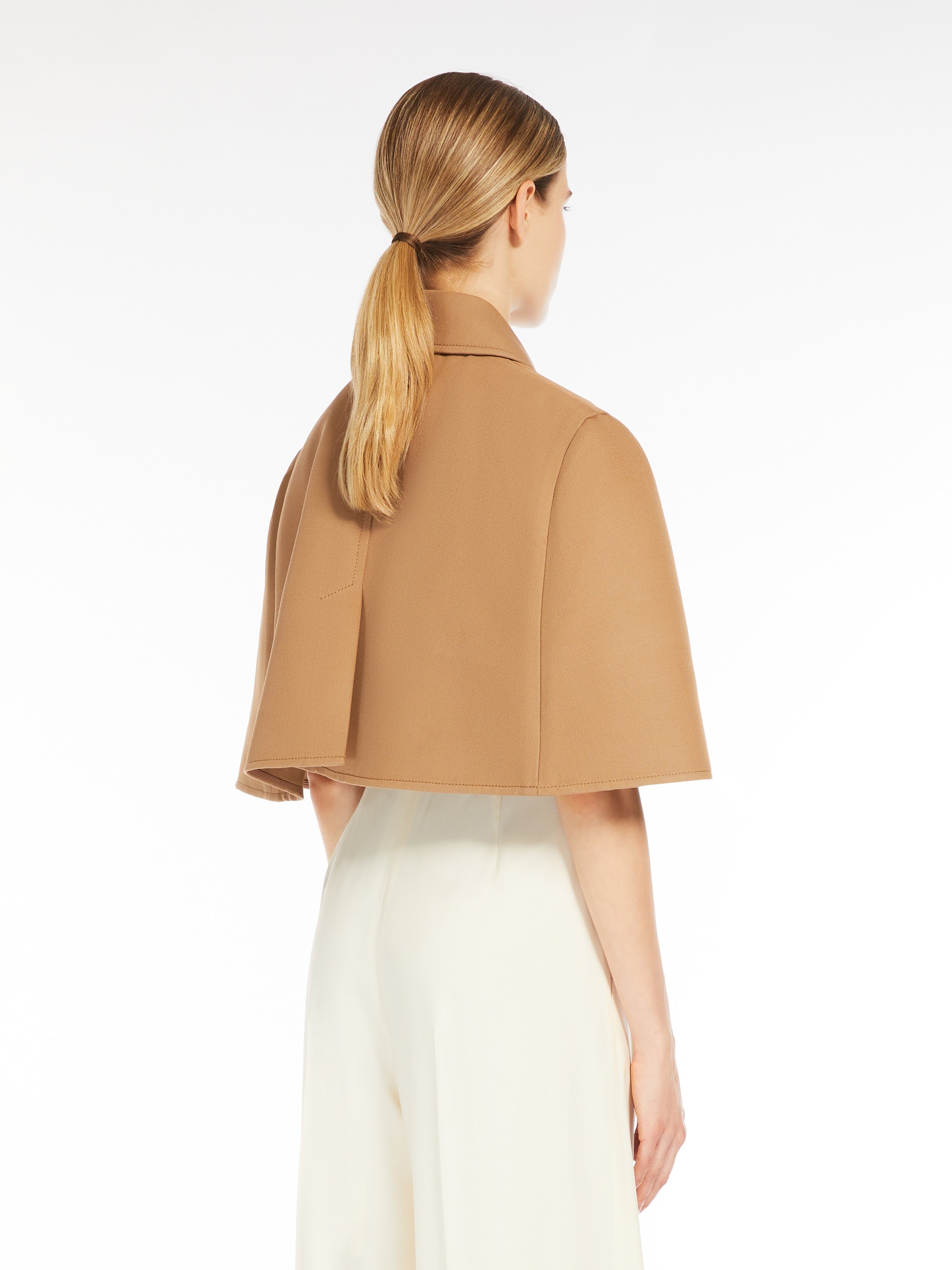 ESTROSO Wool and cotton cropped cape - 4