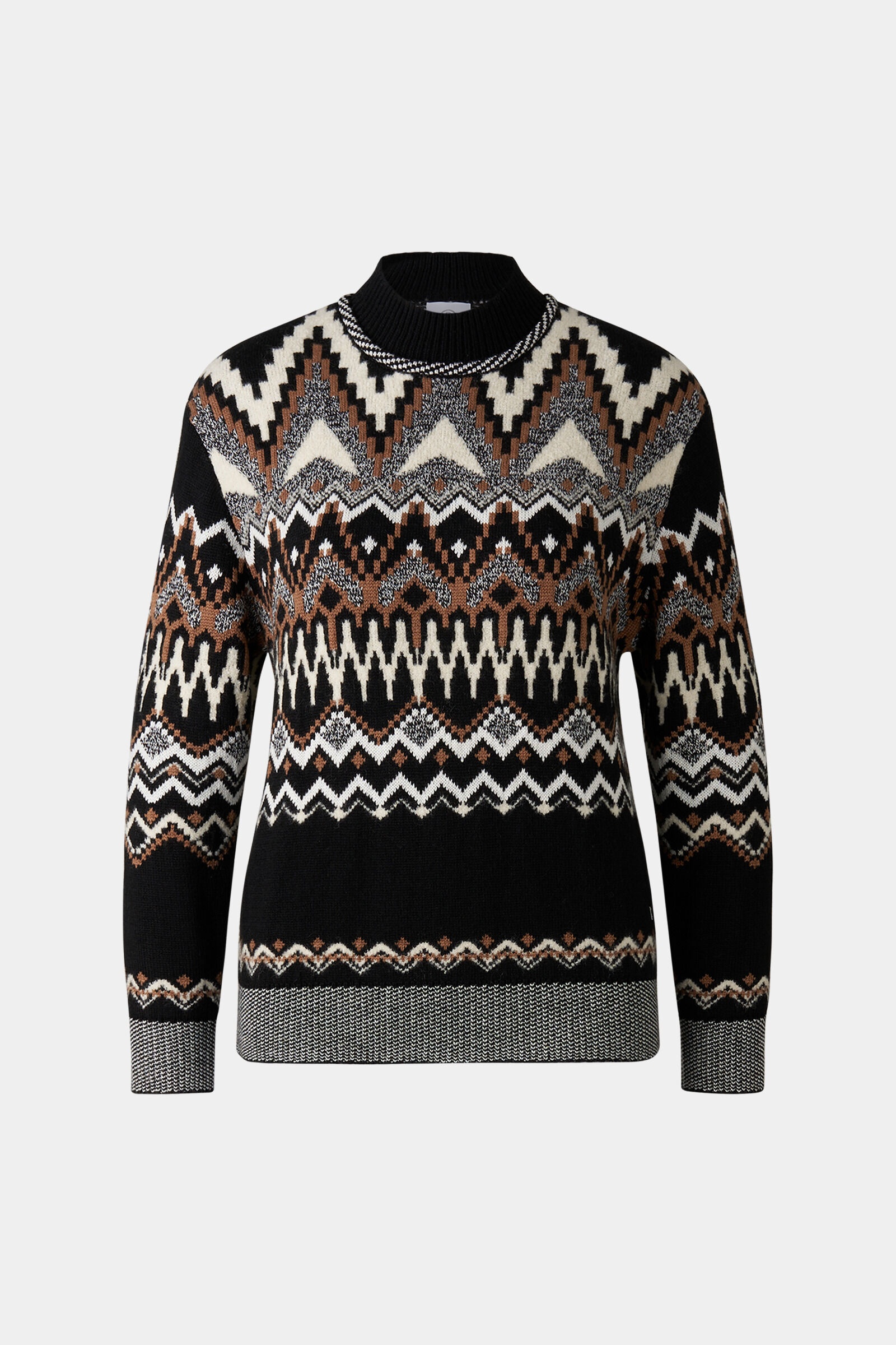Avena Sweater in Black/Brown/Off-white - 4