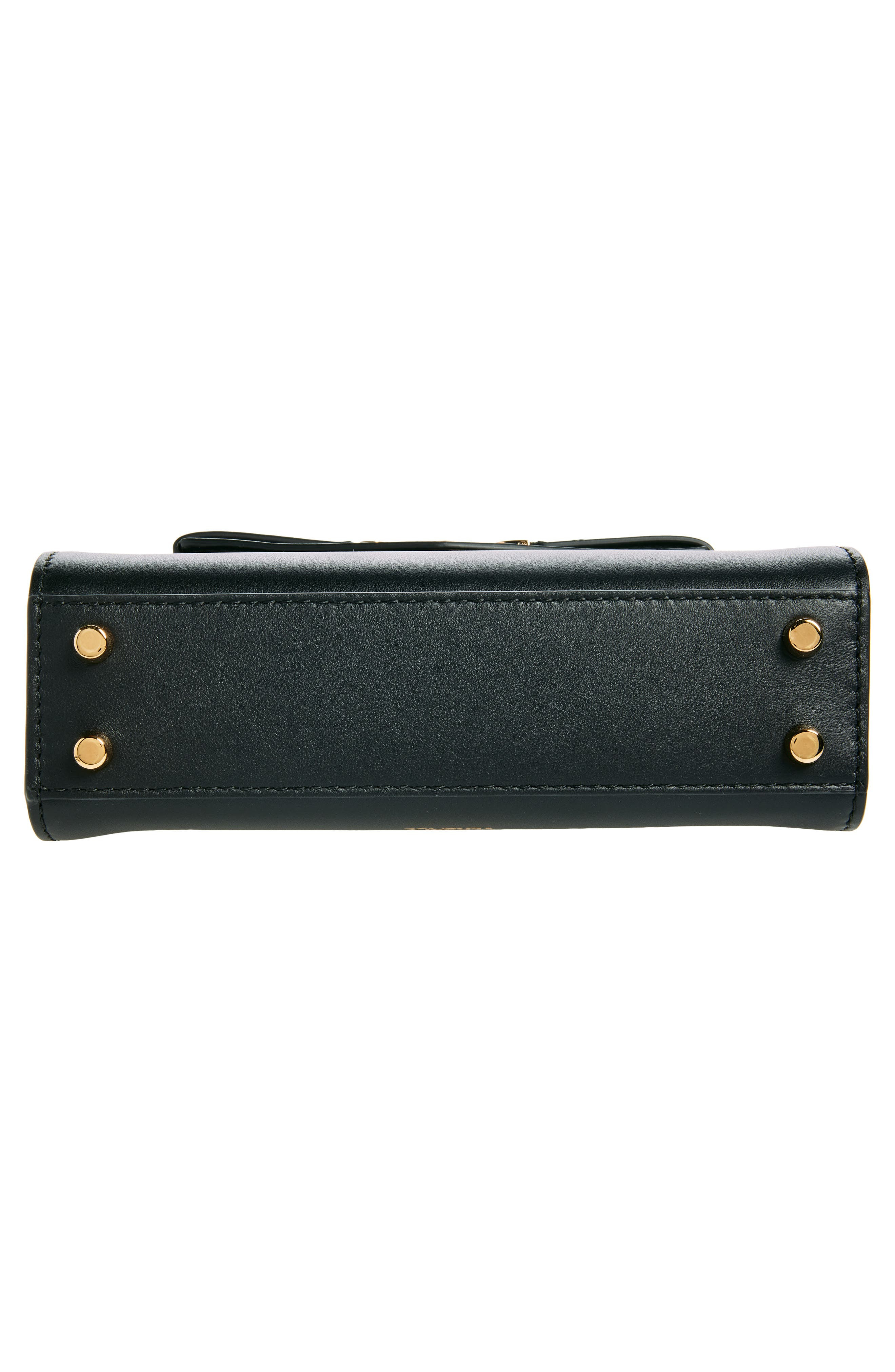 Versace Medusa Leather Top Handle Bag in Black-Versace Gold at Nordstrom - 7