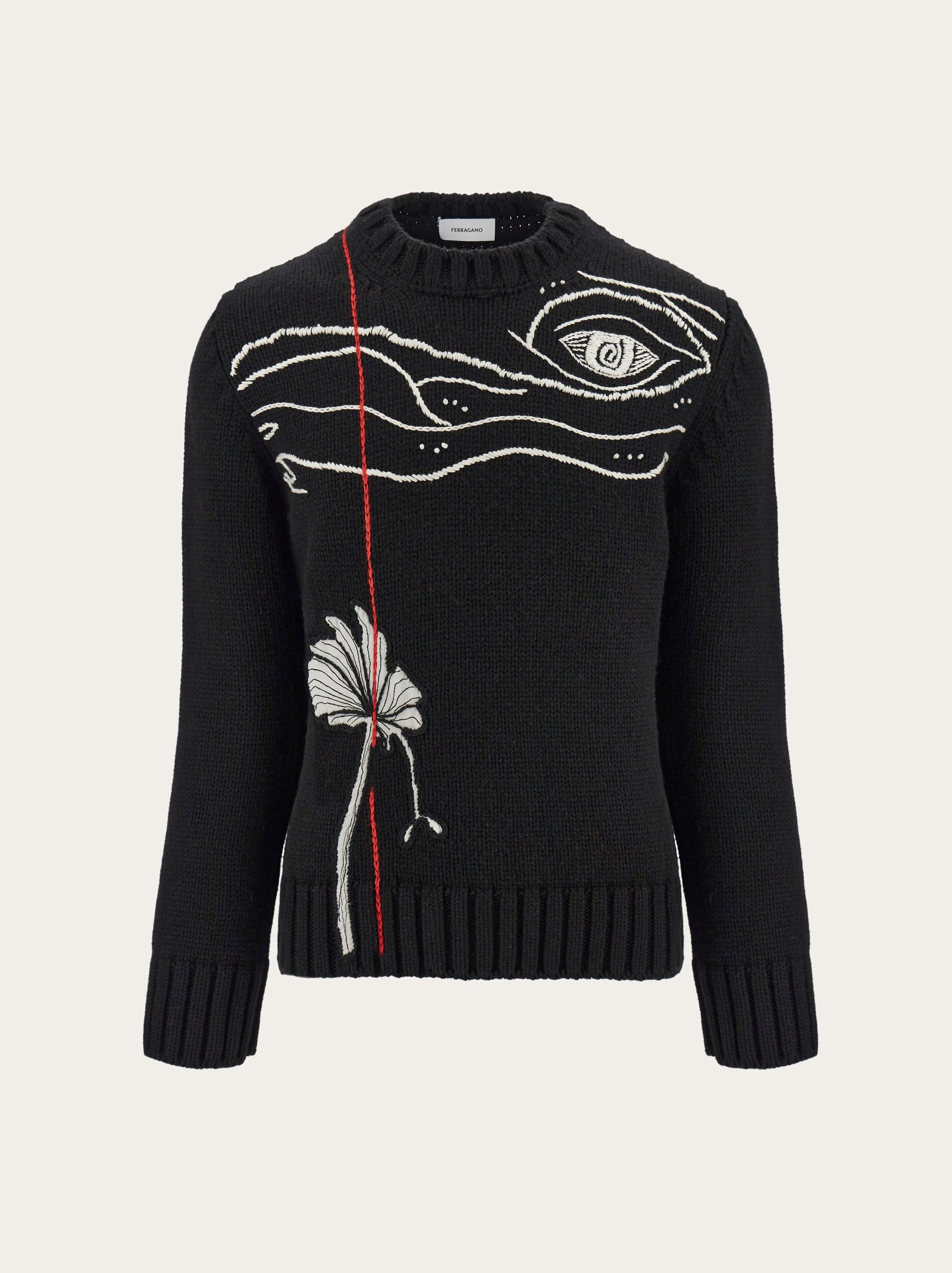 Sweater with embroidery detail - 1