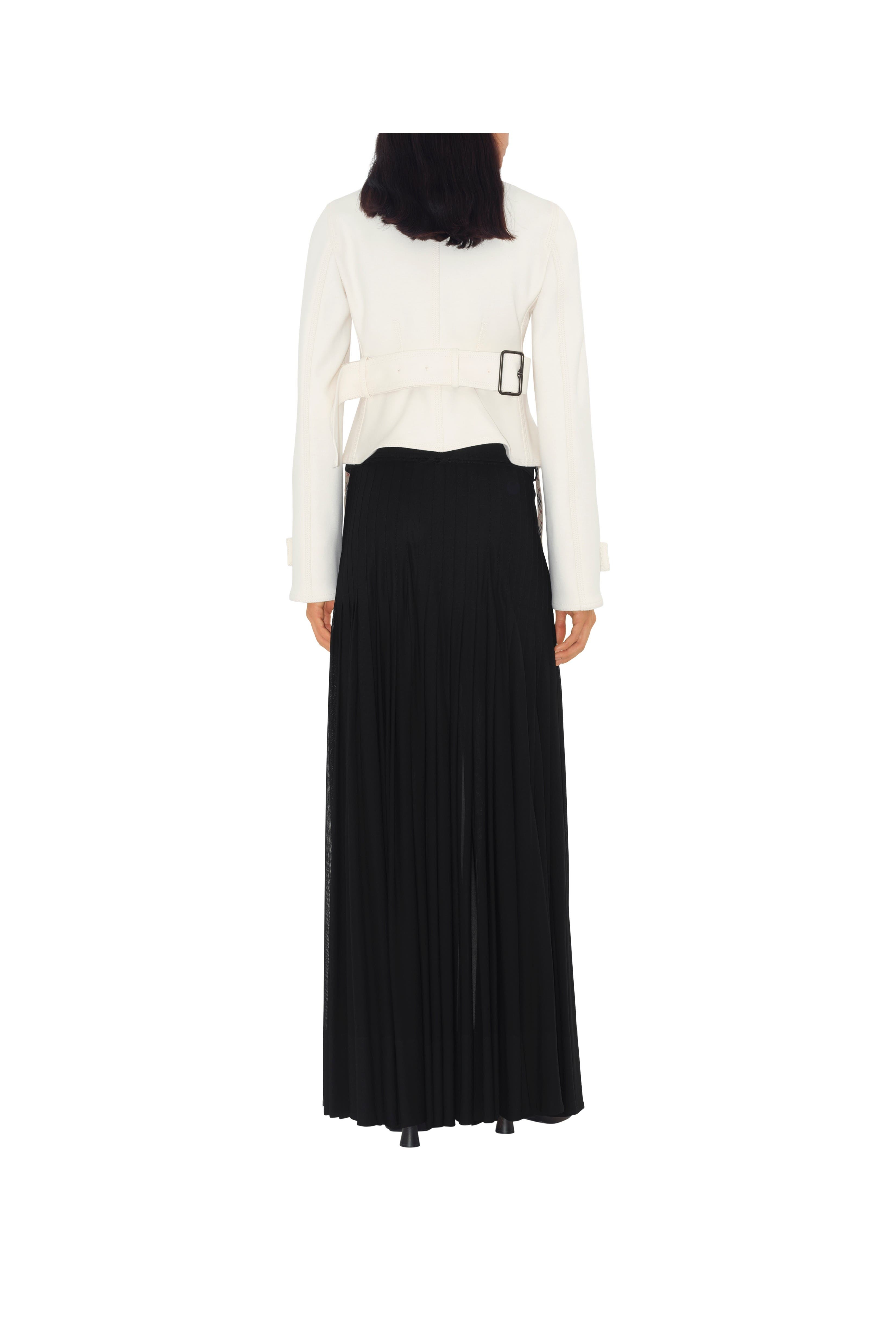 burberry Stretch Cotton Blend Tailored Jacket in Off White at Nordstrom - 5