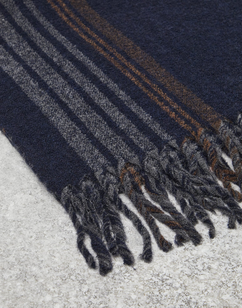 Brunello Cucinelli Checked alpaca scarf outlook