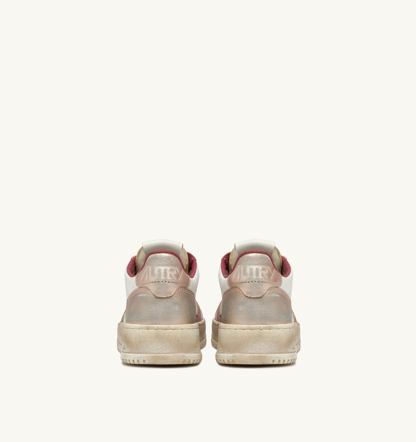 MEDALIST LOW SUPER VINTAGE SNEAKERS IN WHITE ROSE AND COPPER - 3