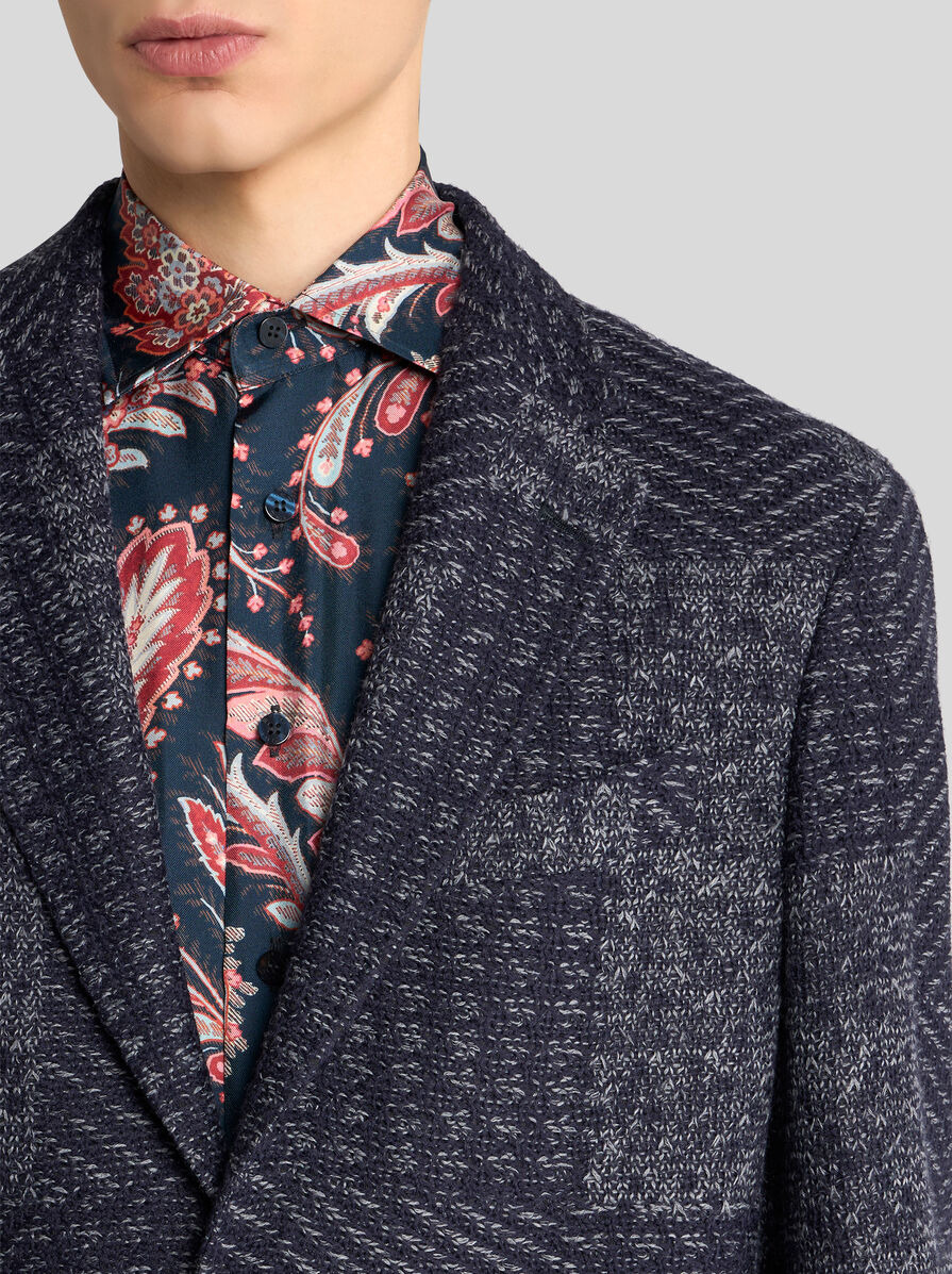 WOOL-BLEND PATCHWORK BLAZER - 2