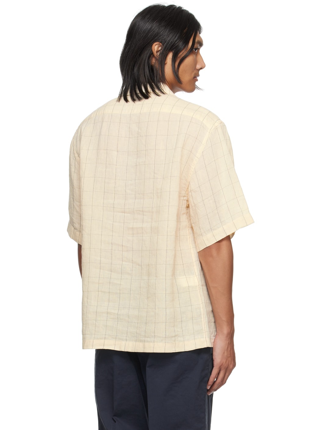 Beige Check Shirt - 3