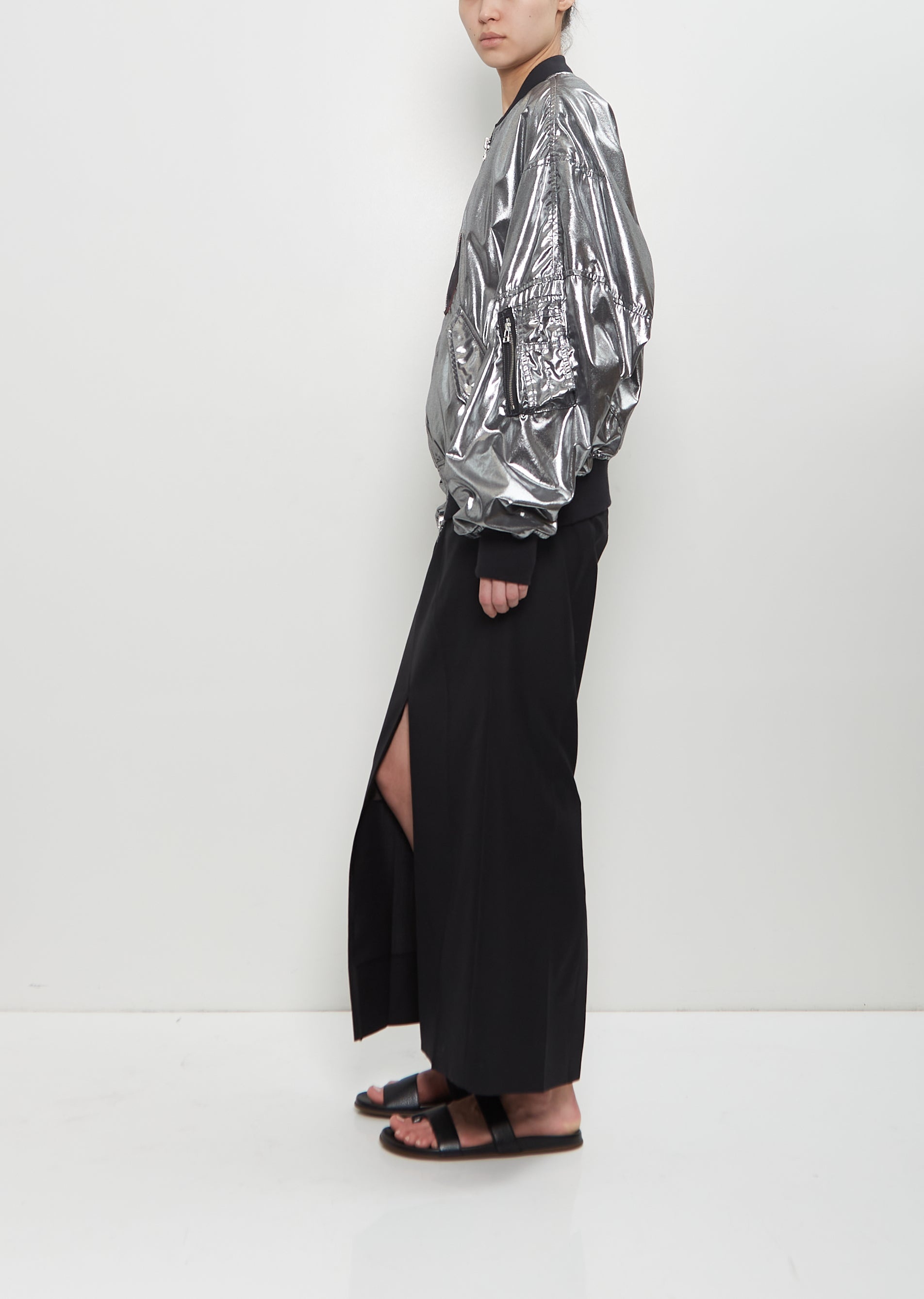 Foiled Cotton Bomber Jacket - 2