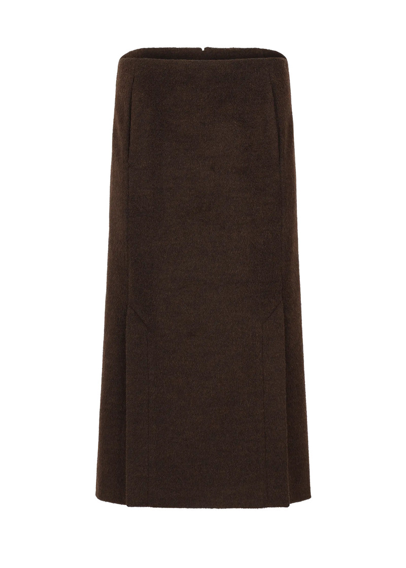 TAILORED MIDI SKIRT BROWN 1