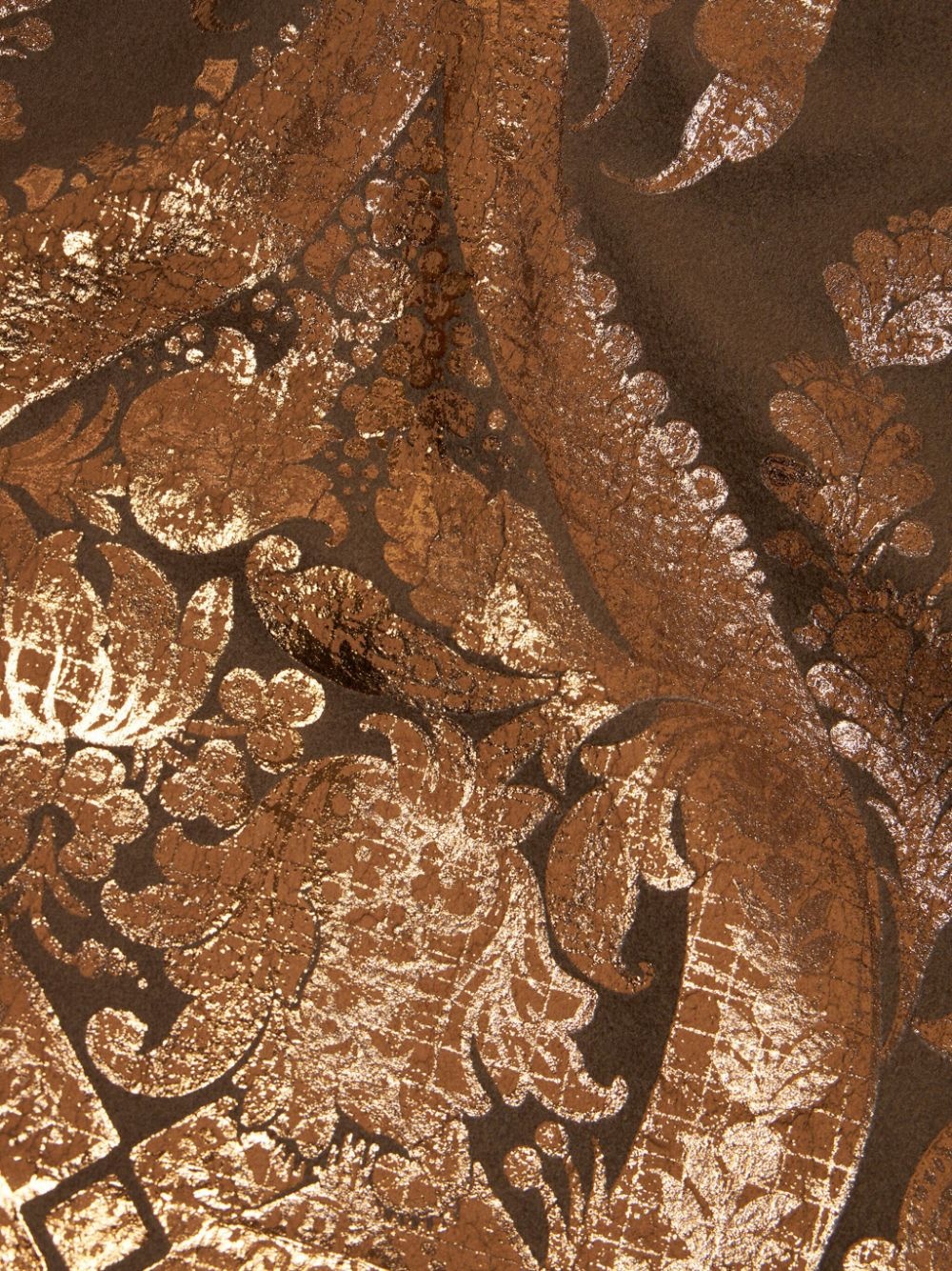 printed metallic-effect mini skirt - 5
