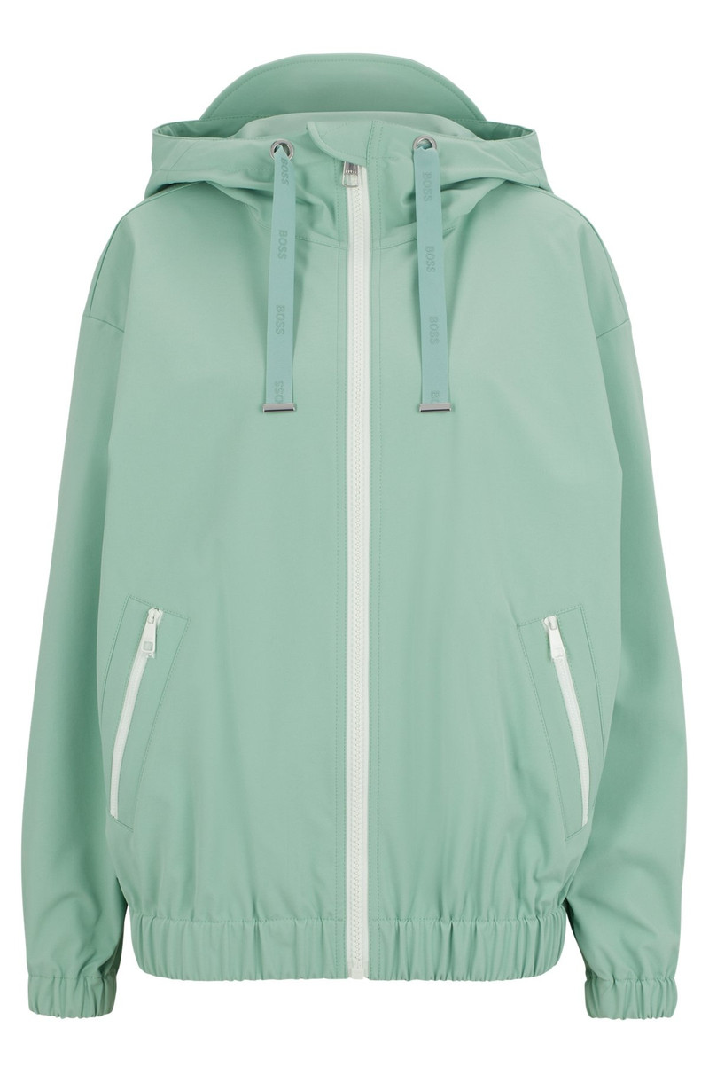 RELAXED-FIT HOODED JACKET IN WATER-REPELLENT STRETCH FABRIC 1