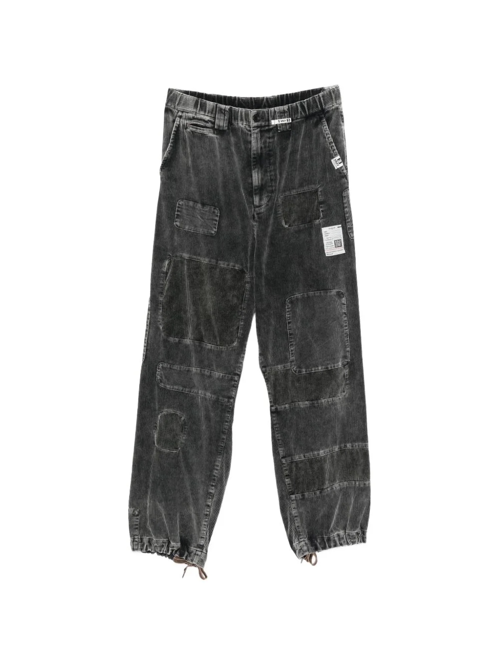 patchwork corduroy trousers - 1
