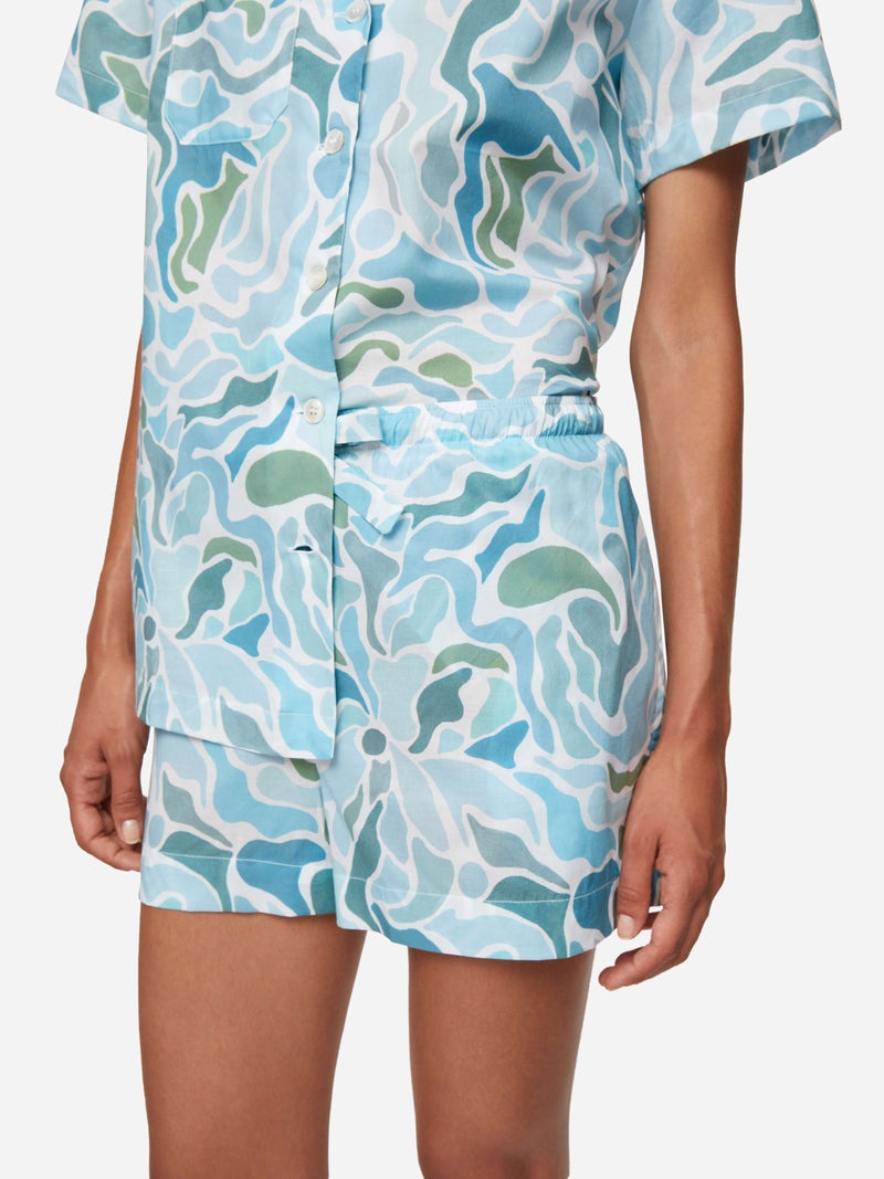 Women's Short Pyjamas Ledbury 61 Cotton Batiste Green - 5
