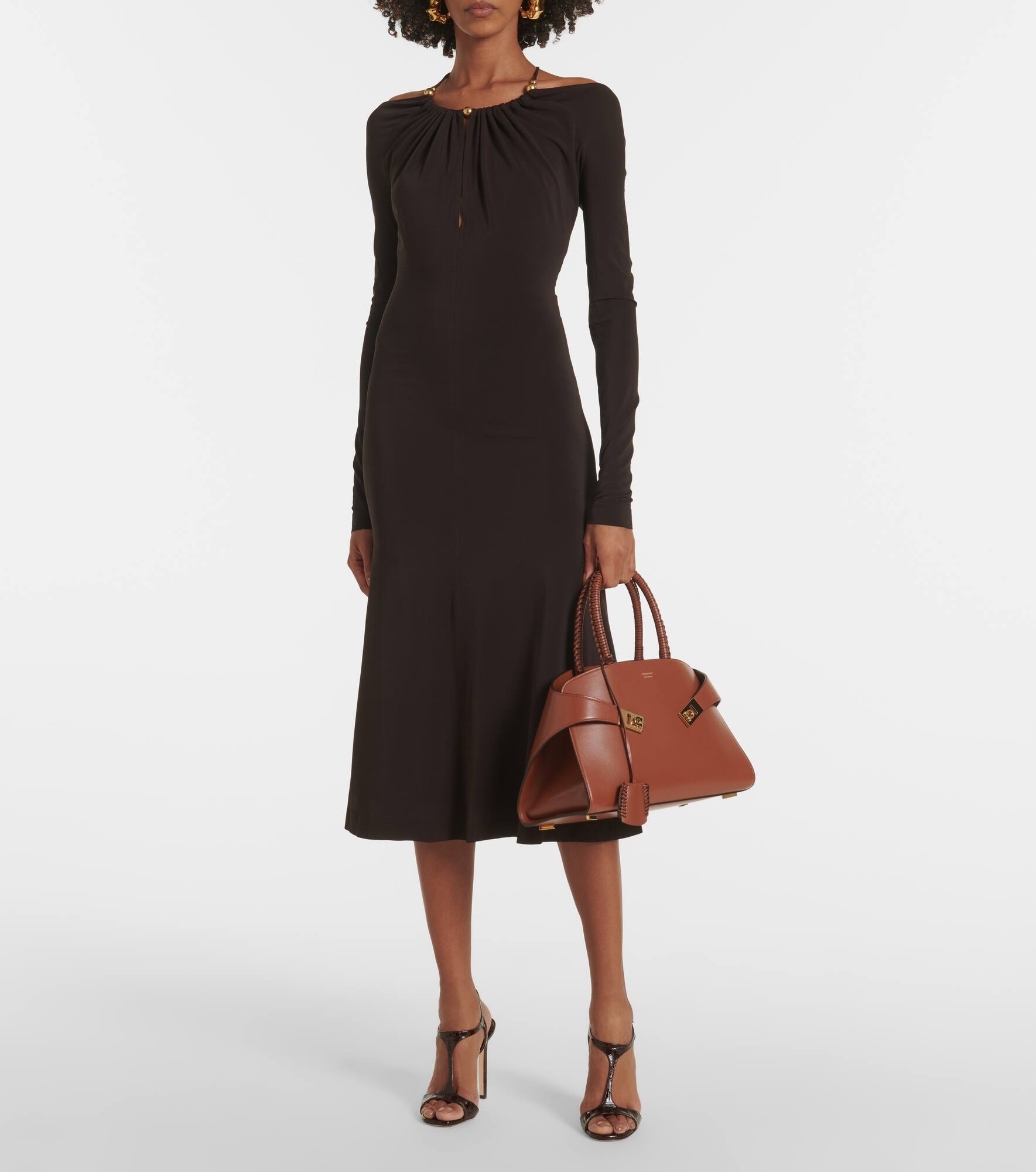 Off-shoulder midi dress - 2