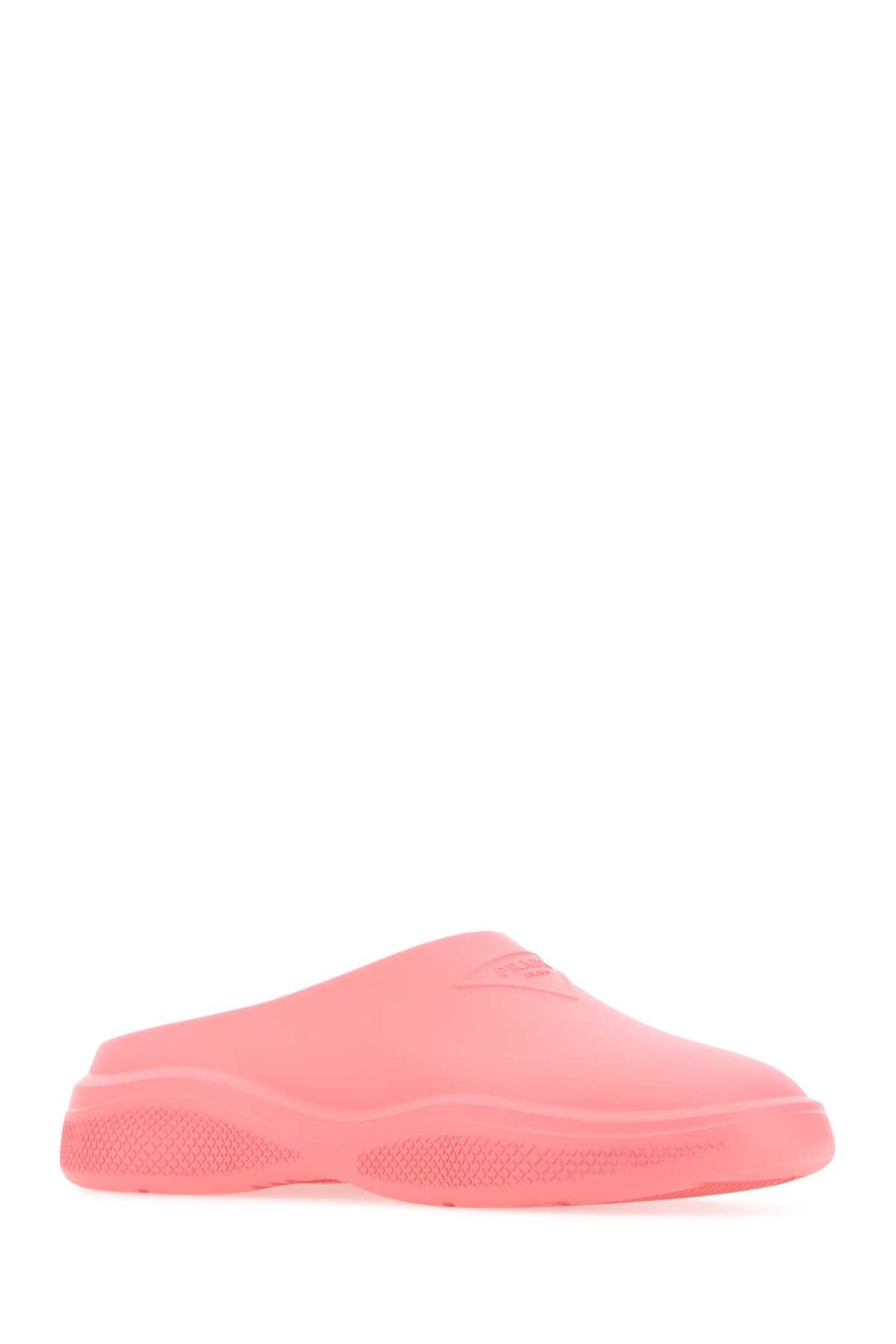 Prada Women Dark Pink Rubber Slippers - 2