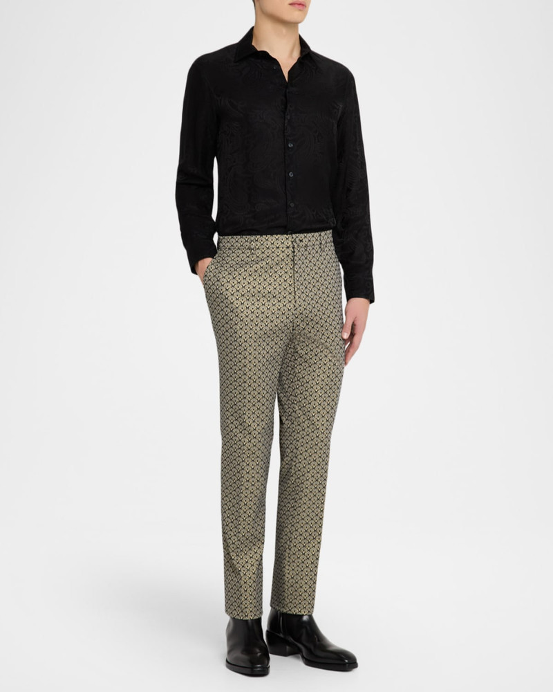 Etro Men's Tonal Paisley Viscose and Silk Sport Shirt outlook