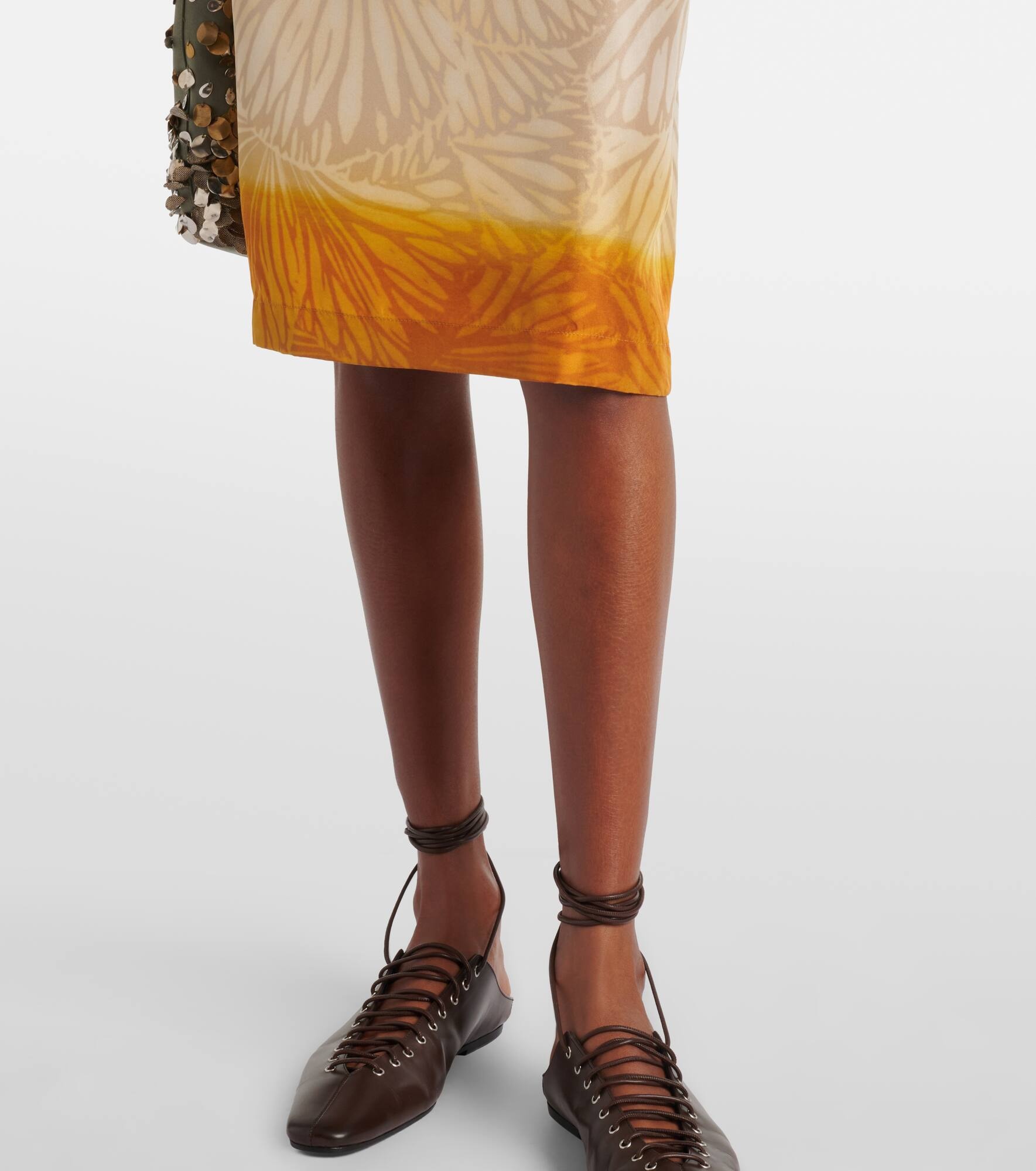 Printed ombré silk slip dress - 5