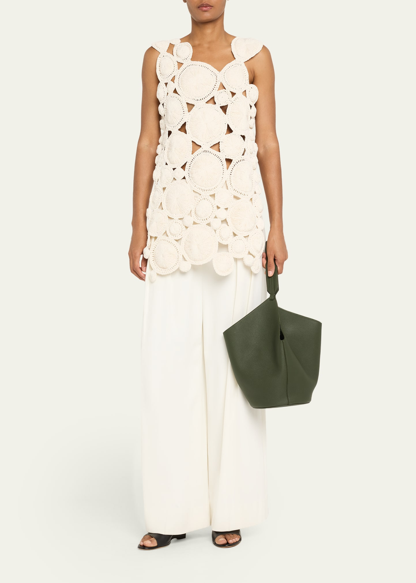 Lotus Small Calfskin Tote Bag - 6